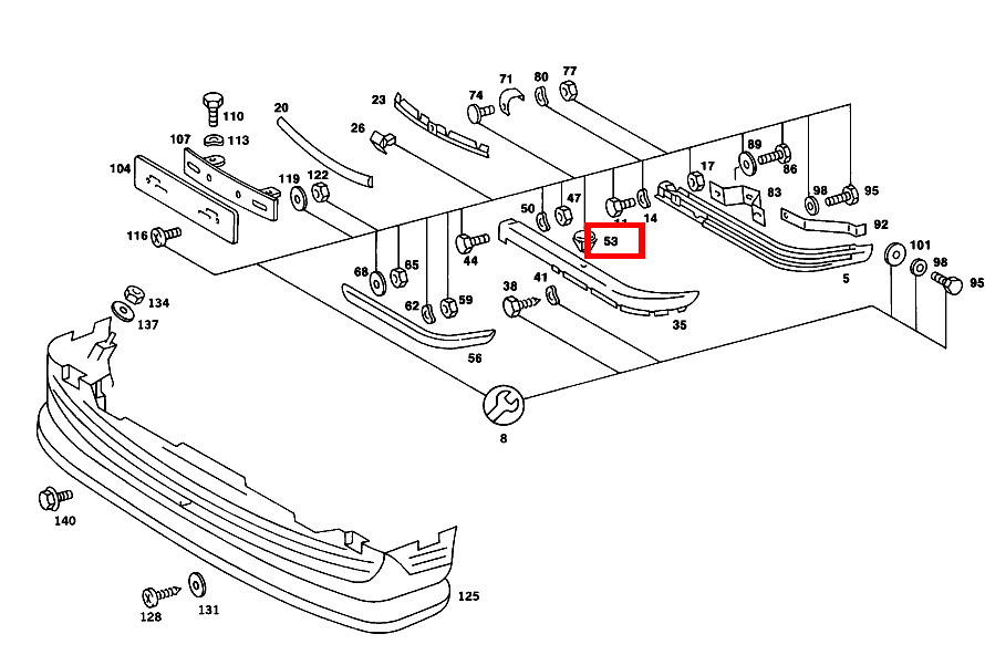 Stopfen ZUM VERSCHLIESSEN LOECHER SCHEINWERFERREINIGUNGSANLAGE 420 SL Roadster m. Automatic 107