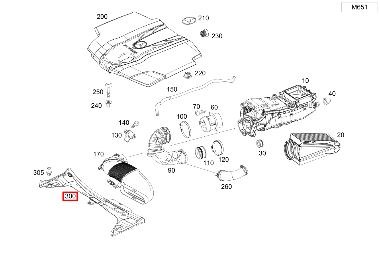 Kaltluftansaugung C 250 d Cabriolet BCA 205 Kaltluftansaugung C 250 d Cabriolet BCA 205