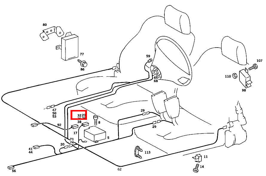 Steckhülsengehäuse STEUERGERAET FAHRER-AIRBAG; 12-PIN 190 D 2.5 Turbo 201 Steckhülsengehäuse STEUERGERAET FAHRER-AIRBAG; 12-PIN 190 D 2.5 Turbo 201