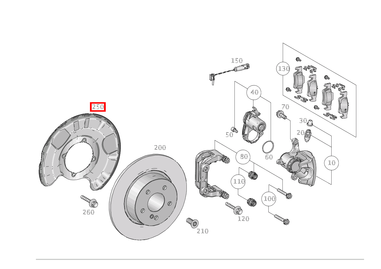 Bremsabdeckblech Links GLE 350 4MATIC 166 Bremsabdeckblech Links GLE 350 4MATIC 166