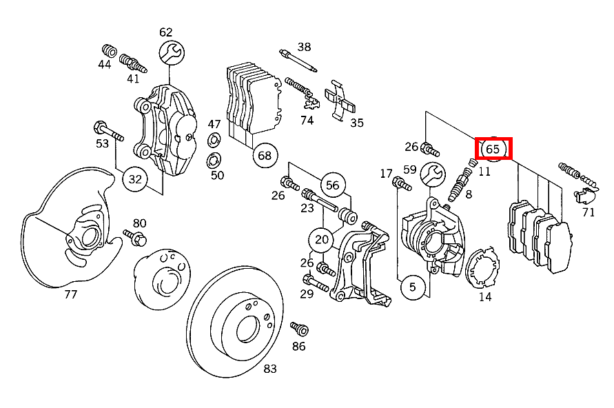 Teilesatz Bremsklotz TEILESATZ B 180 247
