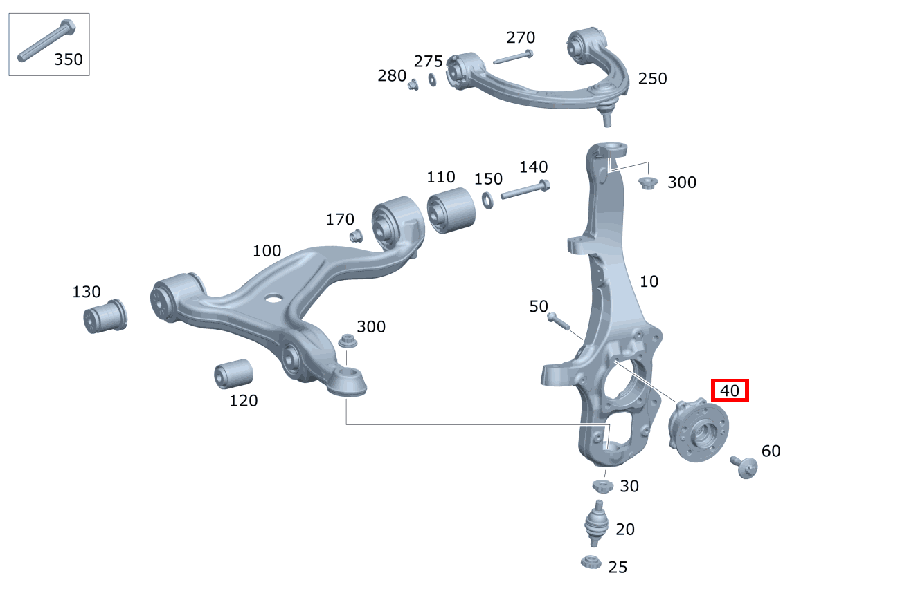 RADLAGER, ANGETRIEBEN RECHTS MIT RADFLANSCH Mercedes-AMG GLS 63 4MATIC+ 167 RADLAGER, ANGETRIEBEN RECHTS MIT RADFLANSCH Mercedes-AMG GLS 63 4MATIC+ 167