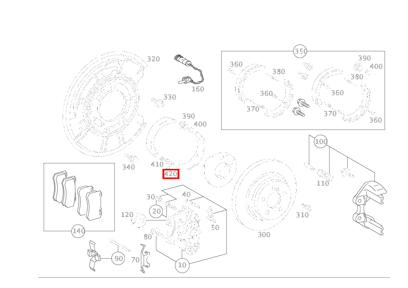 Zylinderstift BREMSBACKE AN DRUCKLASCHE CL 65 AMG Coupé 215