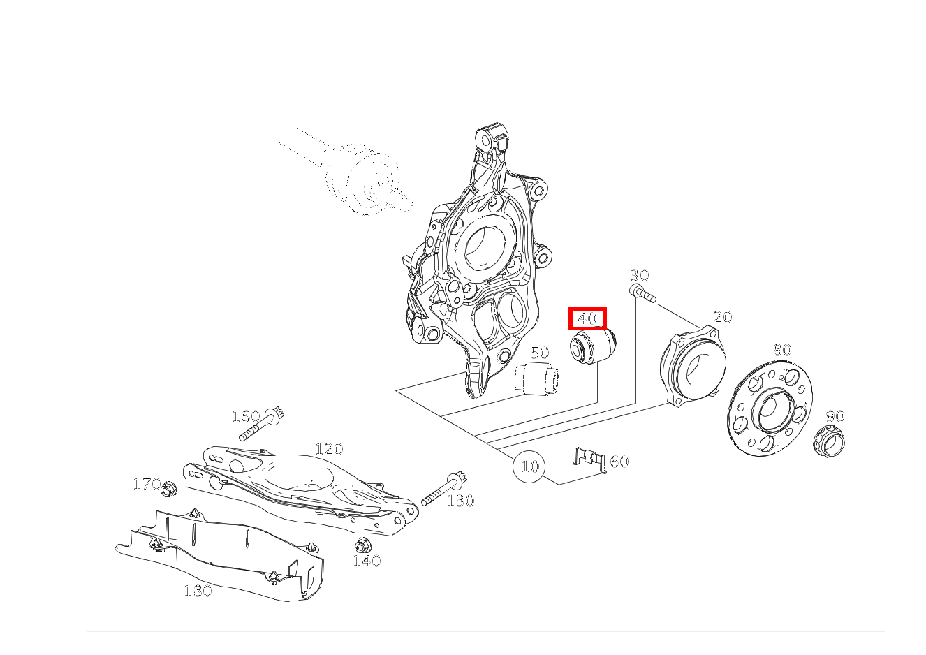 TRAGGELENK Federlenker an Radträger E 500/550 CABR. 207
