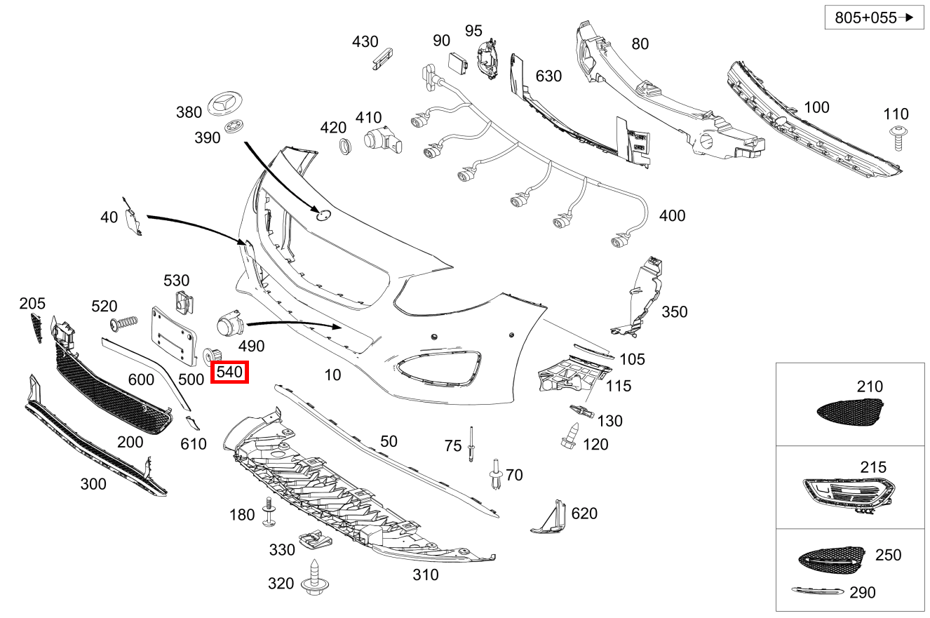 Clipsmutter Blende an Stoßfänger B 250 4MATIC Sports Tourer 246 Clipsmutter Blende an Stoßfänger B 250 4MATIC Sports Tourer 246