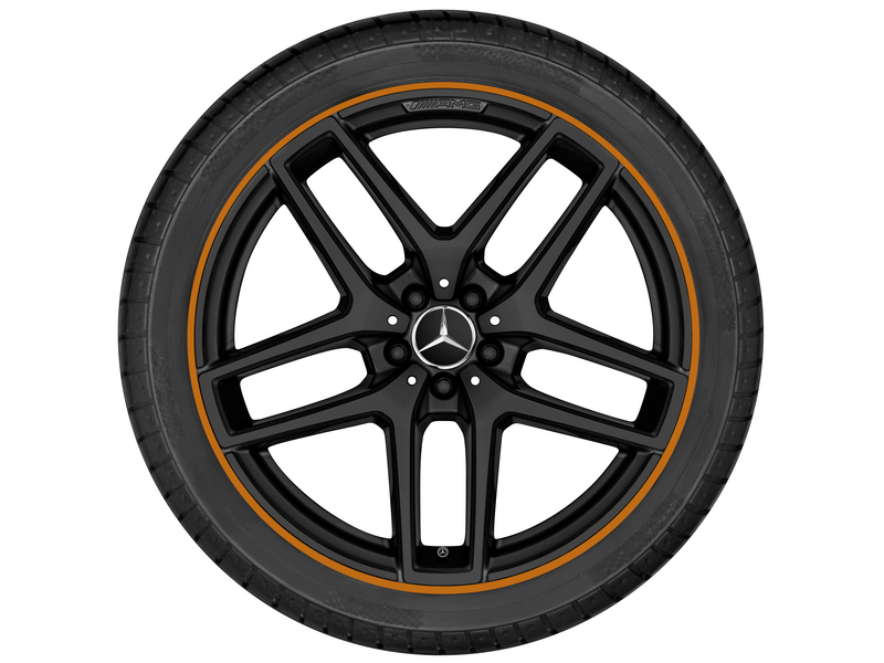 AMG 5-Doppelspeichen-Rad, 21 Zoll Felgenhorn orange lackiert 10 J  