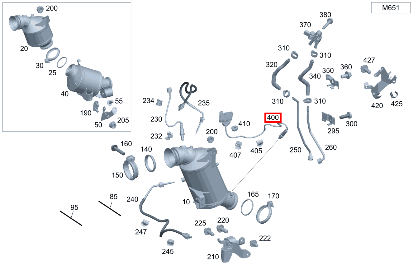Nox-Sensor Vorn C 250 d Cabriolet BCA 205