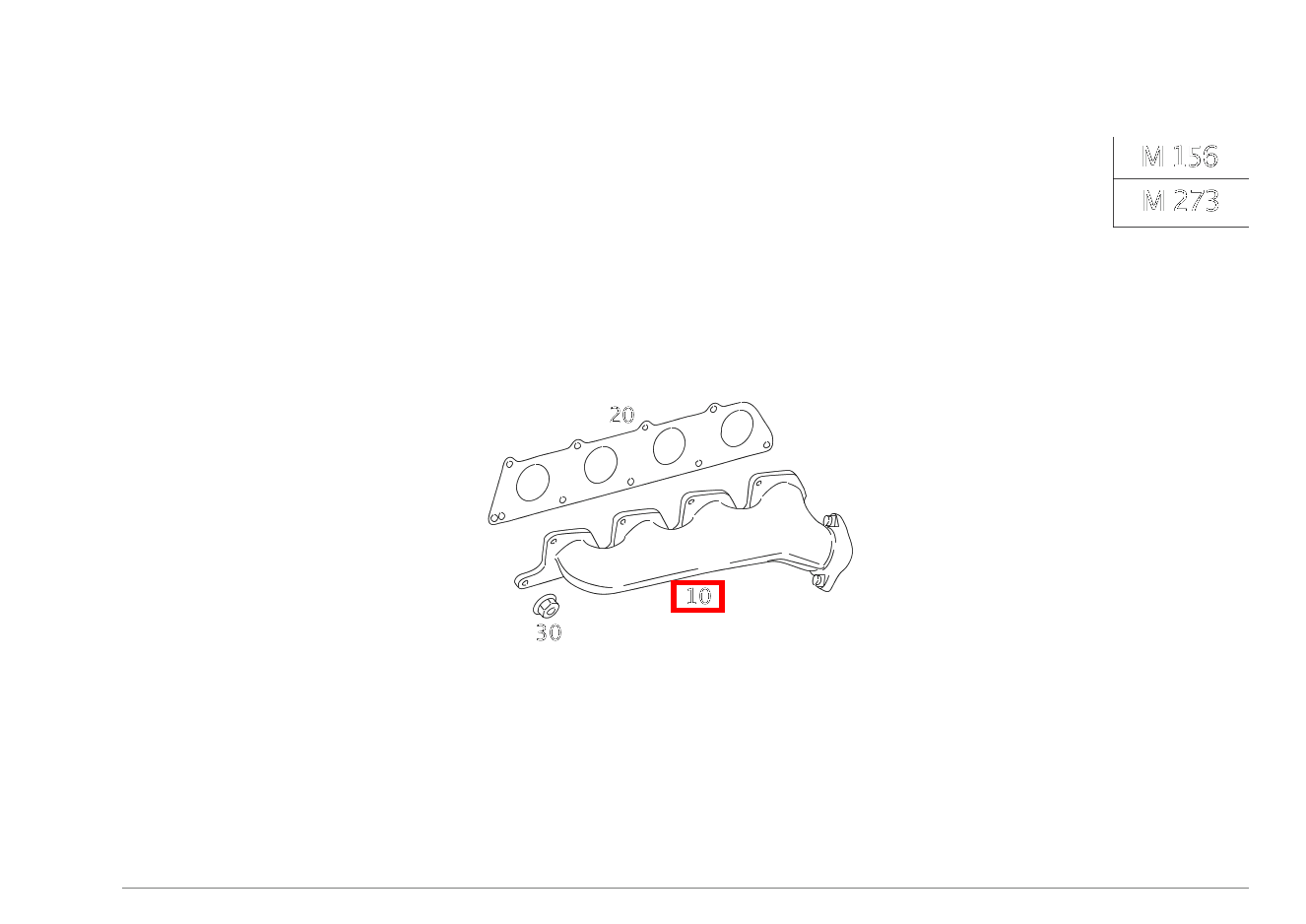 Abgaskrümmer RECHTS CL 63AMG 216