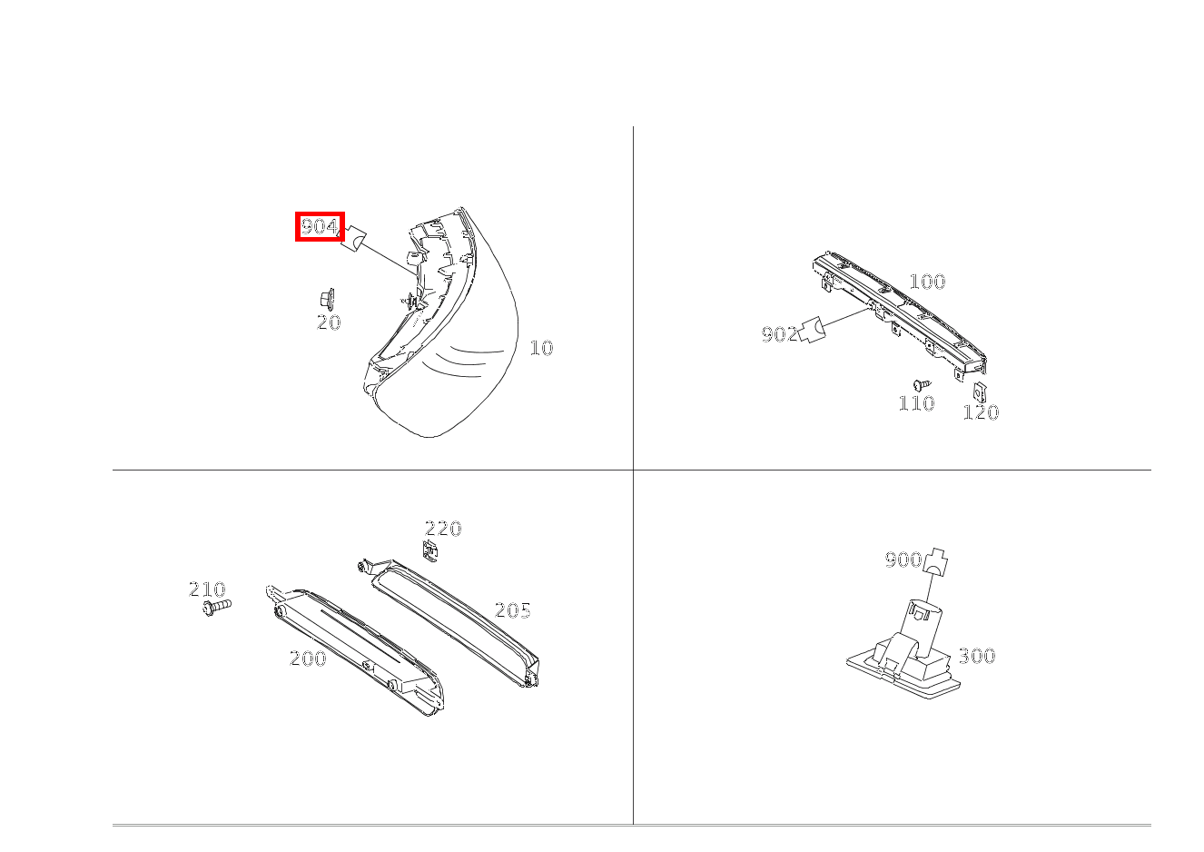 Kupplung, Mechanisch SCHLUSSLEUCHTE RECHTS E4*1; 6-PIN MQS Mercedes-AMG GT Roadster 190