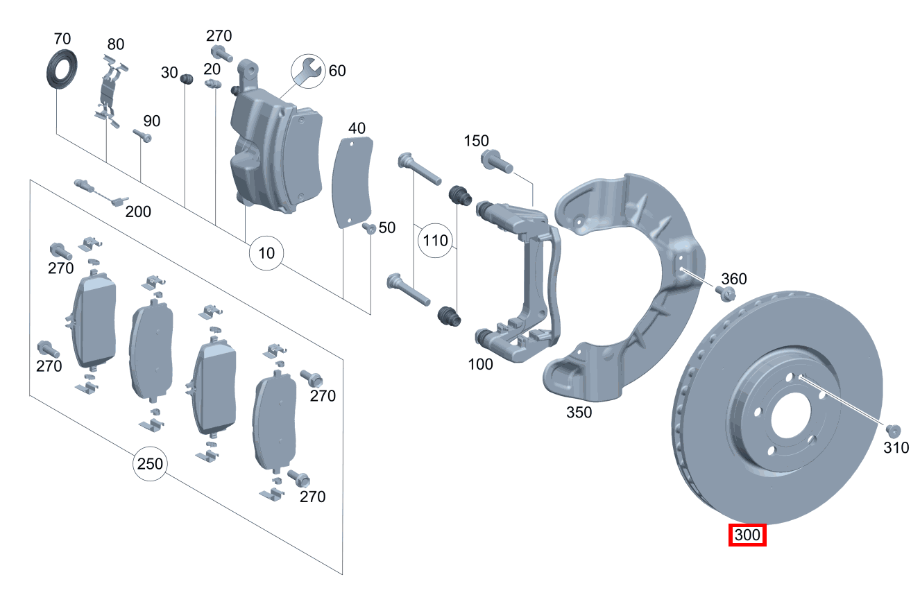 Bremsscheibe Rechts Mercedes-AMG GLA 45 S 4MATIC+ 247