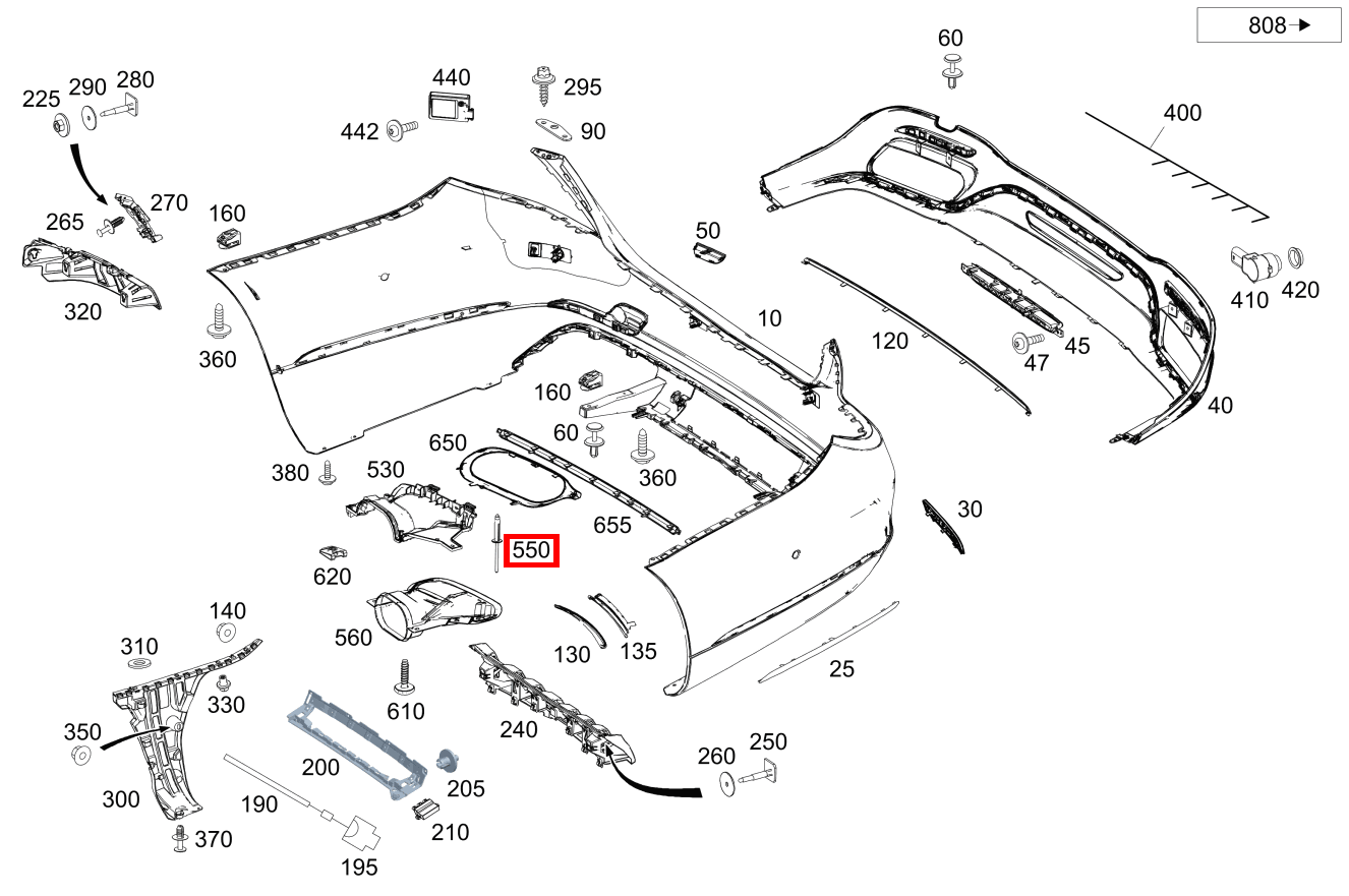 Blindniet Halter an Verkleidung Mercedes-Maybach S 560 4MATIC 222 Blindniet Halter an Verkleidung Mercedes-Maybach S 560 4MATIC 222