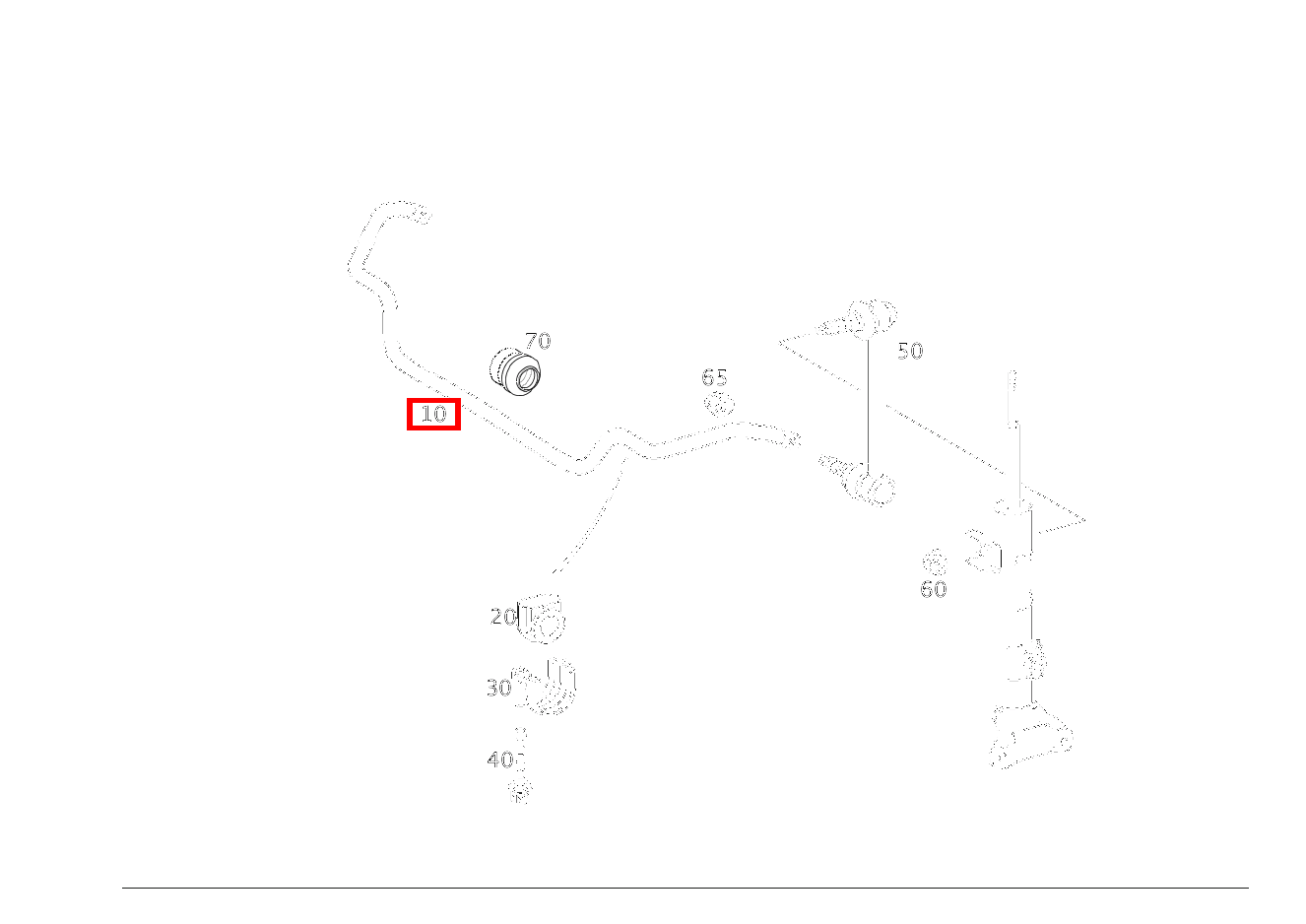 Drehstab VORN, MIT GUMMILAGER; D= 21 MM C 320 Sportcoupé 203 Drehstab VORN, MIT GUMMILAGER; D= 21 MM C 320 Sportcoupé 203