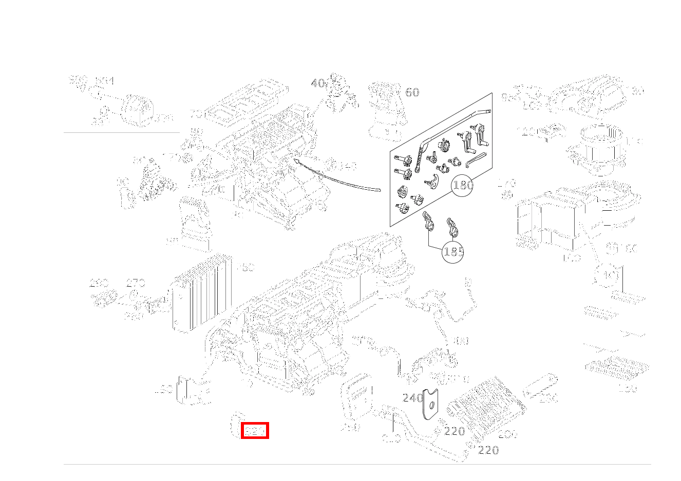 SPANNFEDER CLK 63 AMG Cabriolet 209