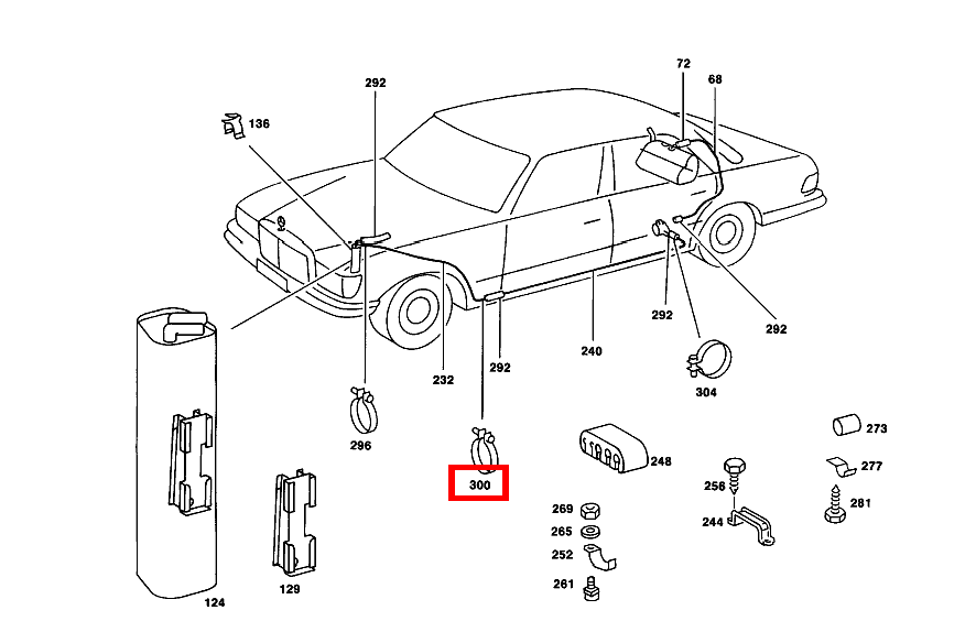 Schlauchschelle 9-13 MM 450 SEL 6.9 116 Schlauchschelle 9-13 MM 450 SEL 6.9 116