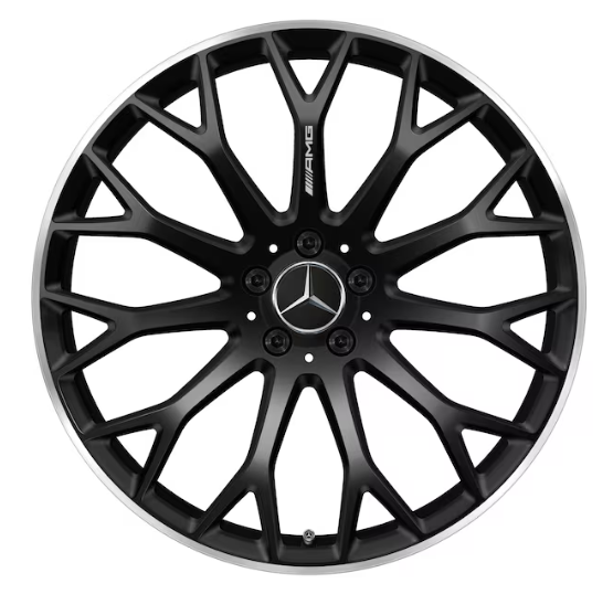 AMG Kreuzspeichen-Rad, 21 Zoll, 11 J x 21 ET 67, schwarz matt AMG Kreuzspeichen-Rad, 21 Zoll, 11 J x 21 ET 67, schwarz matt