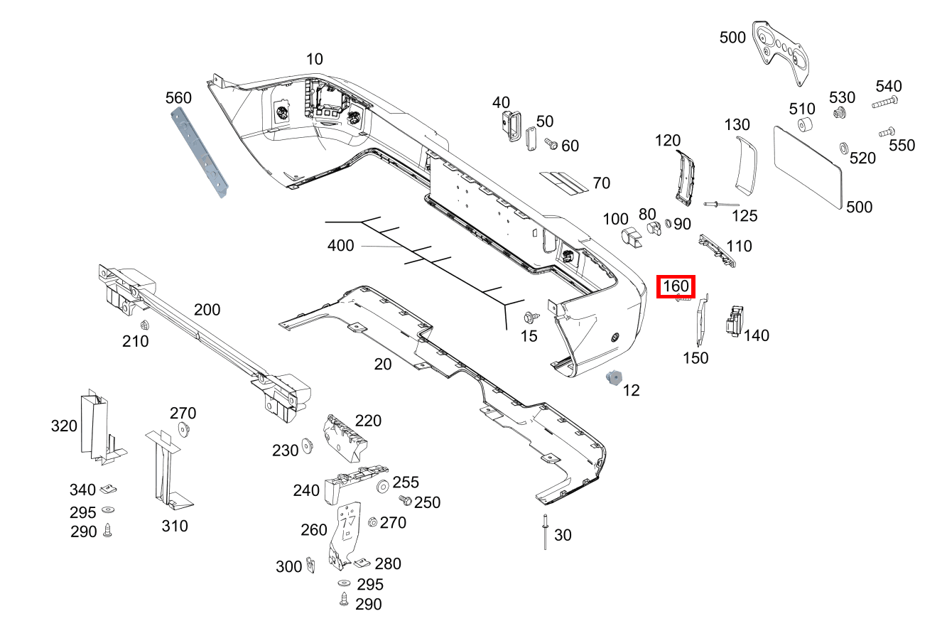Sechsrundschraube Befestigung Spritzschutz; 4X12 Mercedes-AMG G 63 463