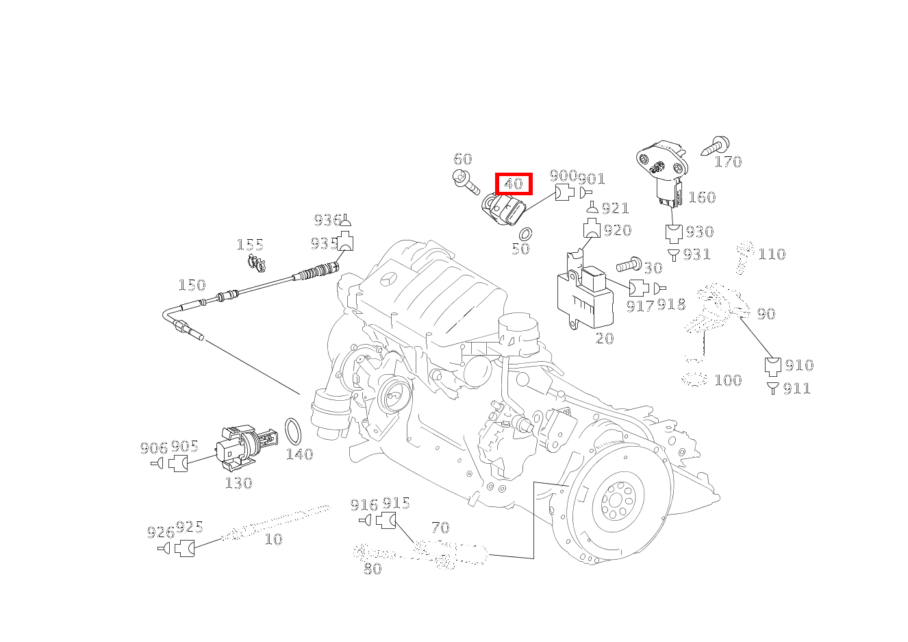 Positionssensor Nockenwelle B 250 246