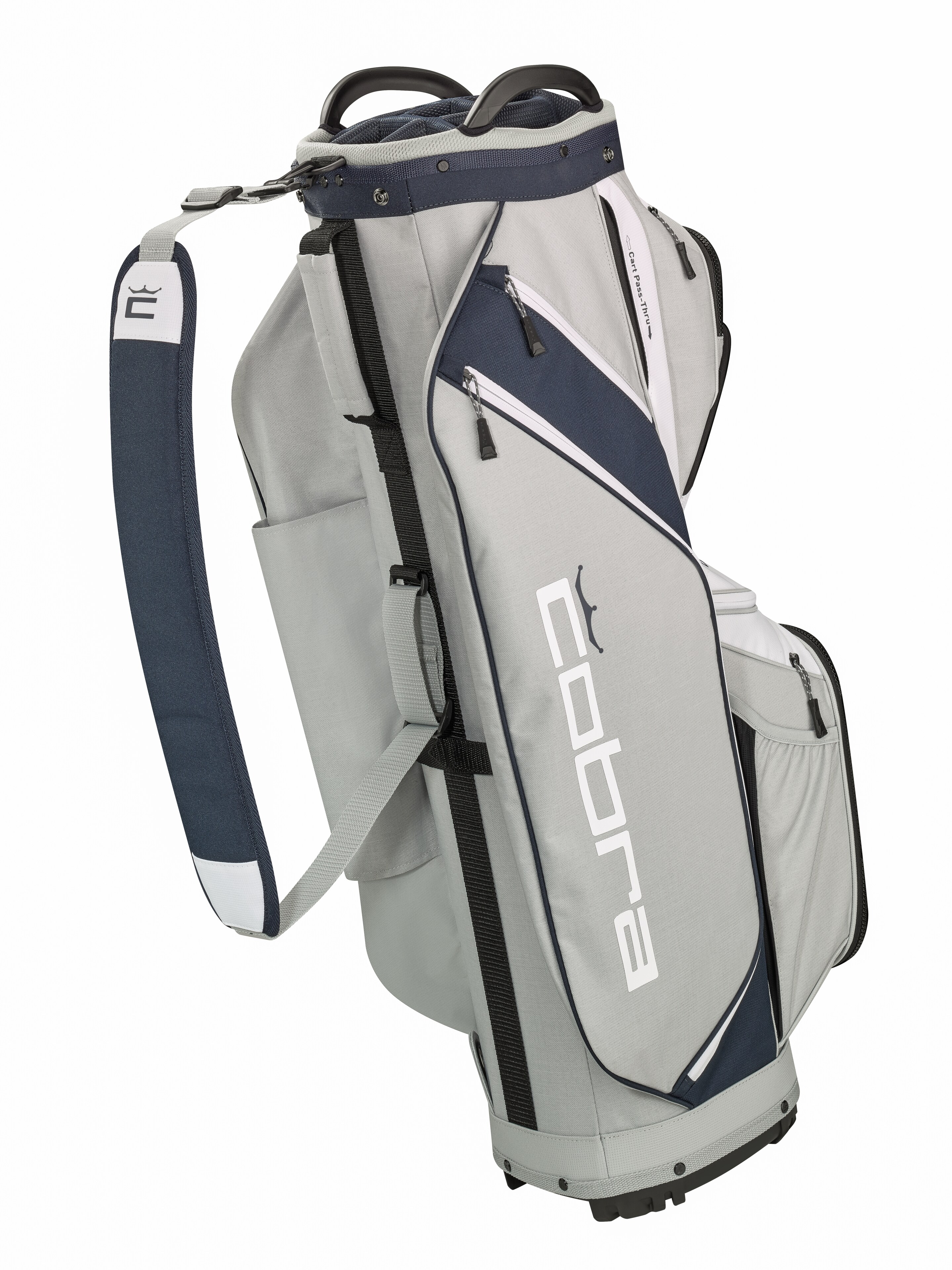 Golf-Cartbag, Ultralight Pro grau / navy, Polyester