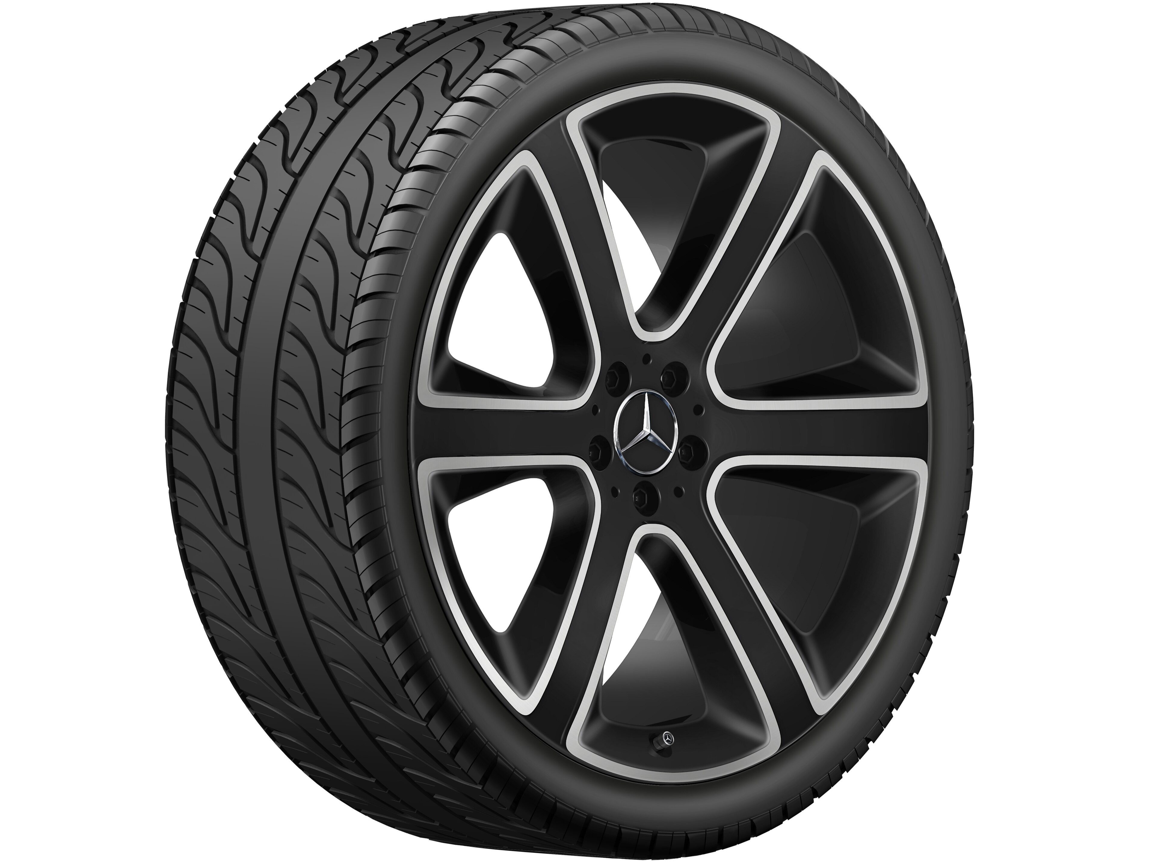 6-Speichen-Rad, 55,9 cm (22 Zoll), glanzgedre