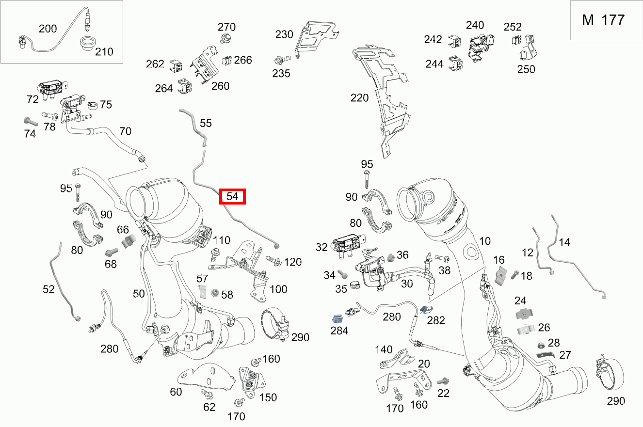 Druckleitung Mercedes-AMG E 63 S 4MATIC+ T-Modell 213