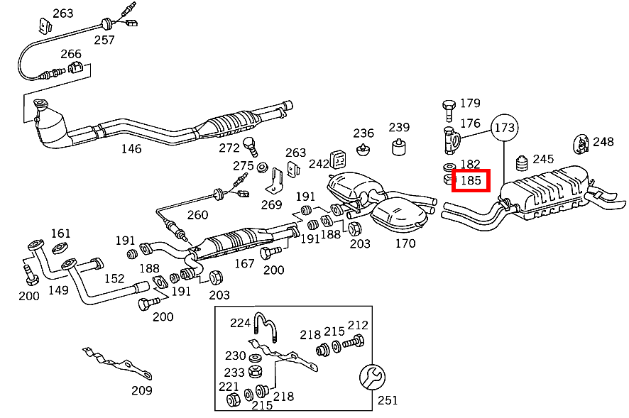 Sechskantmutter M8-10 420 SEC COUPE mit Automatic 126 Sechskantmutter M8-10 420 SEC COUPE mit Automatic 126