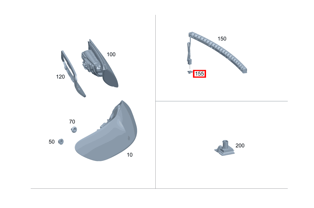 Steckergehäuse ZUSATZBREMSLEUCHTE; 2-PIN MQS für E-Klasse 238 kaufen 