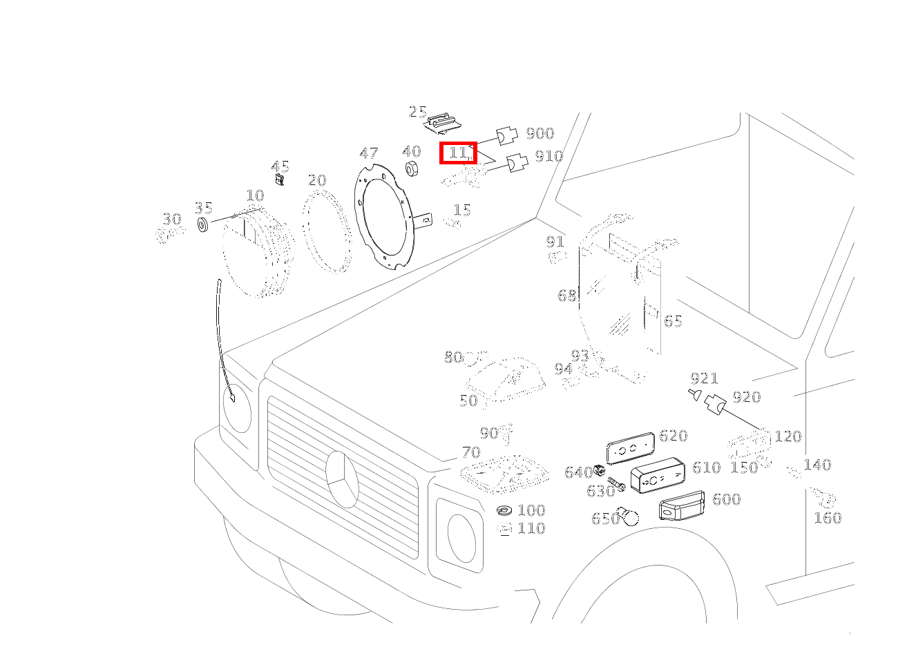 Glühlampe Abblendlicht und Fernlicht; H4 12V-60/55W G 300 CDI/4X4/3428 Lang 461 Glühlampe Abblendlicht und Fernlicht; H4 12V-60/55W G 300 CDI/4X4/3428 Lang 461