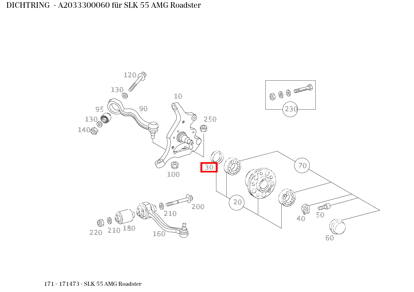 Dichtring SLK 55 AMG Roadster 171 Dichtring SLK 55 AMG Roadster 171