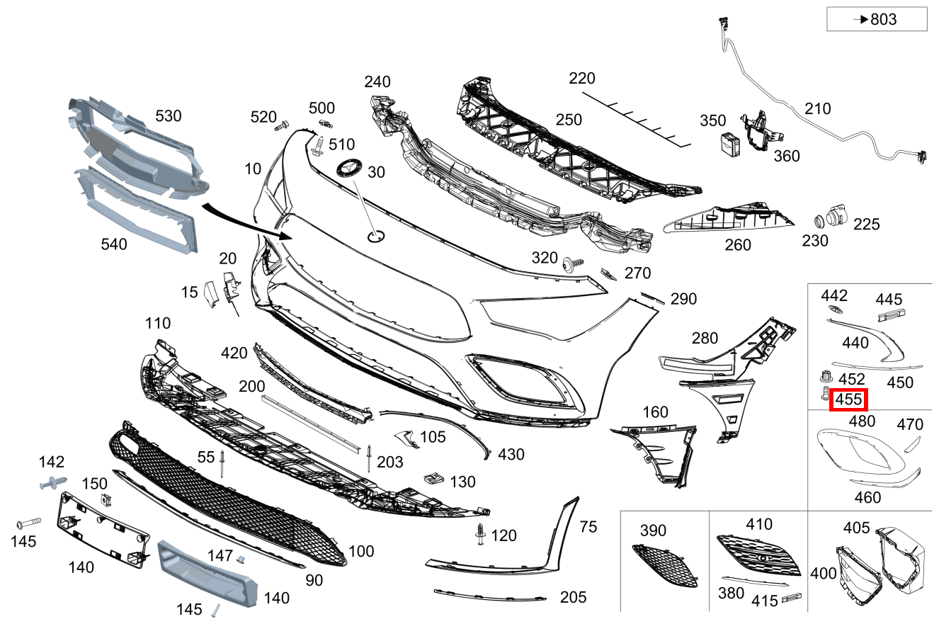 Sechsrundschraube Befestigung Seitenspoiler, links und rechts; 5X16 Mercedes-AMG CLA 35 4MATIC Coupé 177 Sechsrundschraube Befestigung Seitenspoiler, links und rechts; 5X16 Mercedes-AMG CLA 35 4MATIC Coupé 177