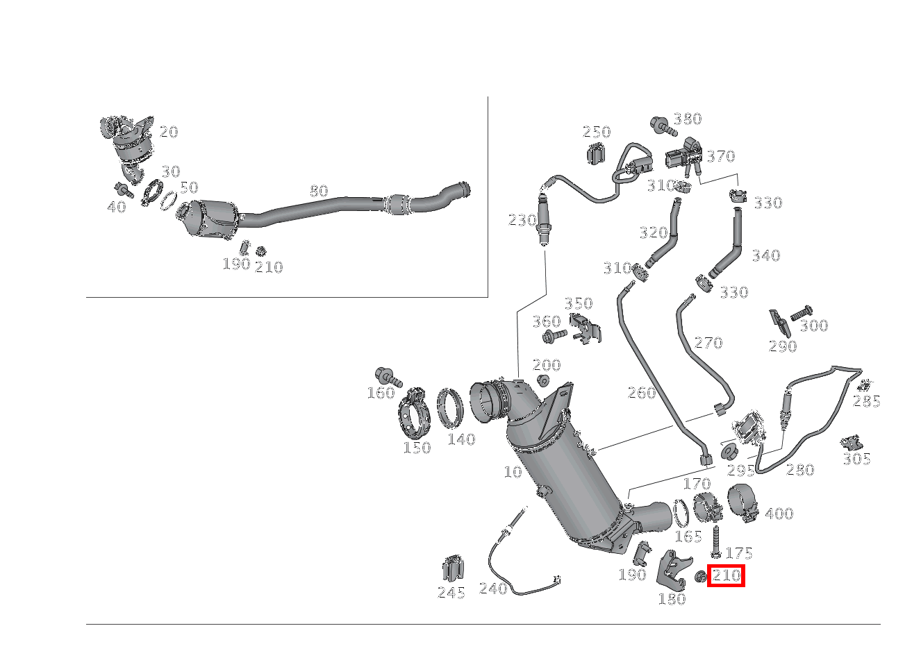 Sechskantmutter FUER HALTER AN PARTIKELFILTER; M8 SLK/SLC 250 B /D 172 Sechskantmutter FUER HALTER AN PARTIKELFILTER; M8 SLK/SLC 250 B /D 172