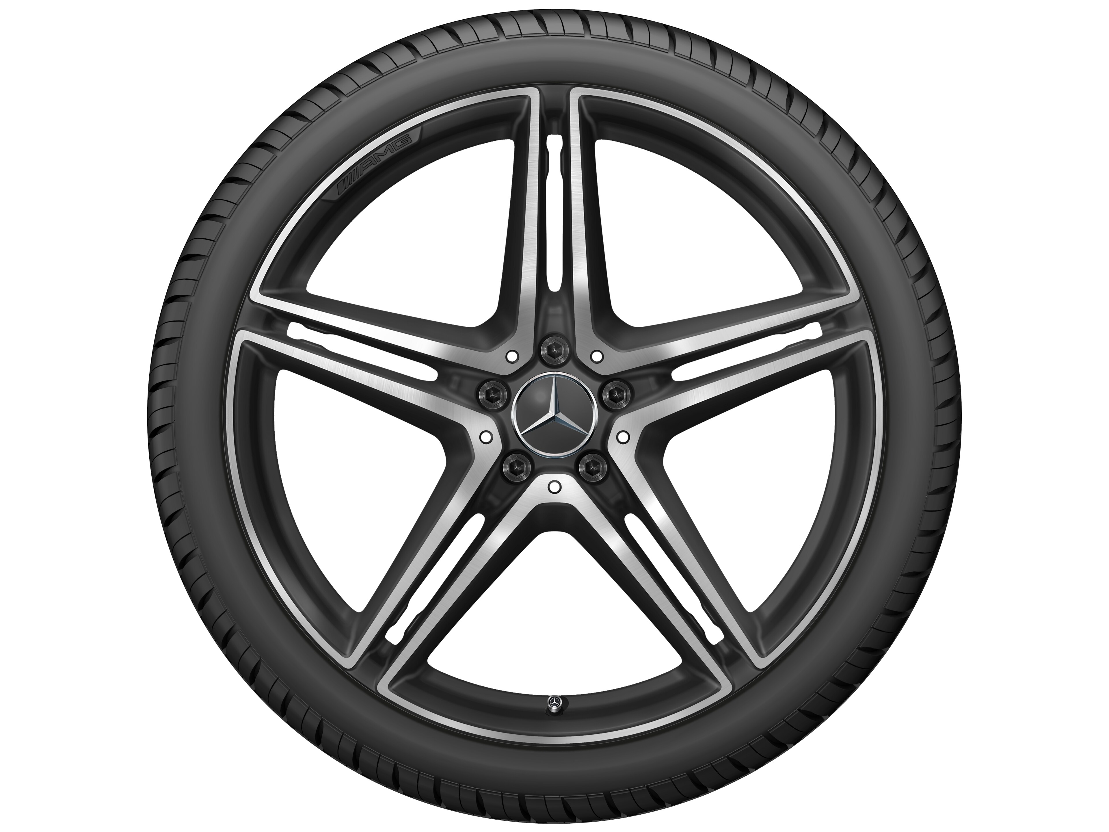 Mercedes-Benz -  AMG Vielspeichen-Rad, 21 Zoll, 9,5 J x 21 ET 33, schwarz matt