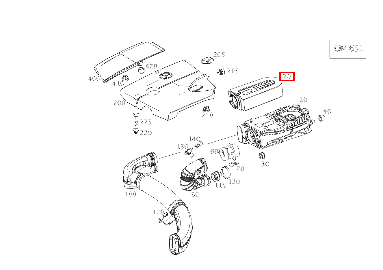 Luftfiltereinsatz S250CDI BE 221
