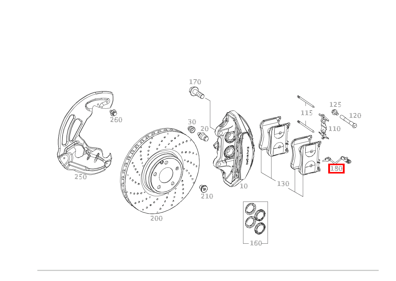 Belagverschleisssensor Bremsbelagverschleißanzeige Mercedes-Maybach S 650 222 Belagverschleisssensor Bremsbelagverschleißanzeige Mercedes-Maybach S 650 222