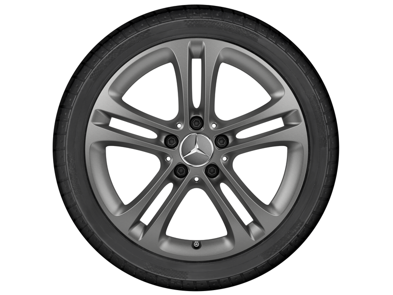 Original Mercedes-Benz 17 Zoll 5-Doppelspeichen-Rad grau Himalaya 