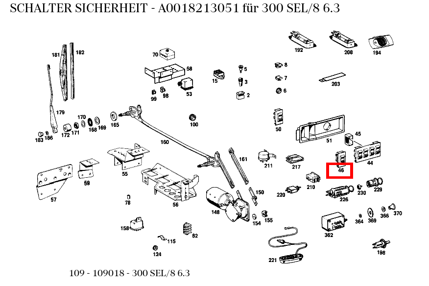 Schalter SICHERHEIT 300 SEL/8 6.3 109 Schalter SICHERHEIT 300 SEL/8 6.3 109