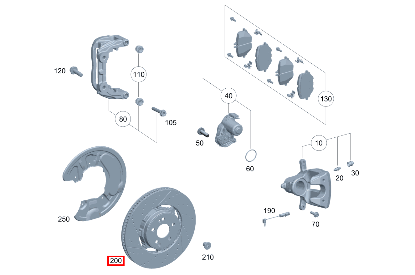 Bremsscheibe belüftet Rechts Mercedes-AMG GLE 53 4MATIC+ Coupé 167 Bremsscheibe belüftet Rechts Mercedes-AMG GLE 53 4MATIC+ Coupé 167