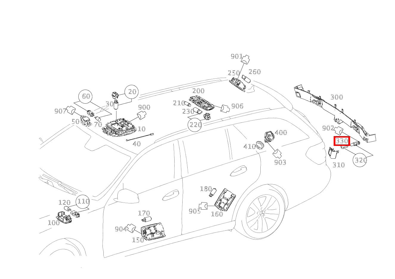 Glühlampe AN VERKLEIDUNG; 12V-5W E 200 Limousine 213 Glühlampe AN VERKLEIDUNG; 12V-5W E 200 Limousine 213