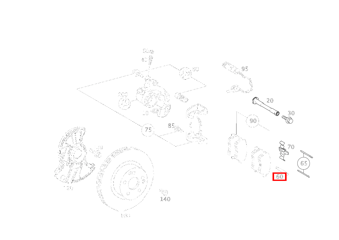 TEILESATZ FUEHRUNGSBOLZEN Links und rechts CLK 320 CABRIOLET 209