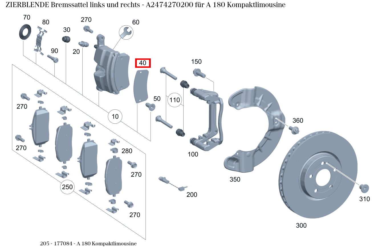 Zierblende Bremssattel links und rechts , , und weitere kaufen