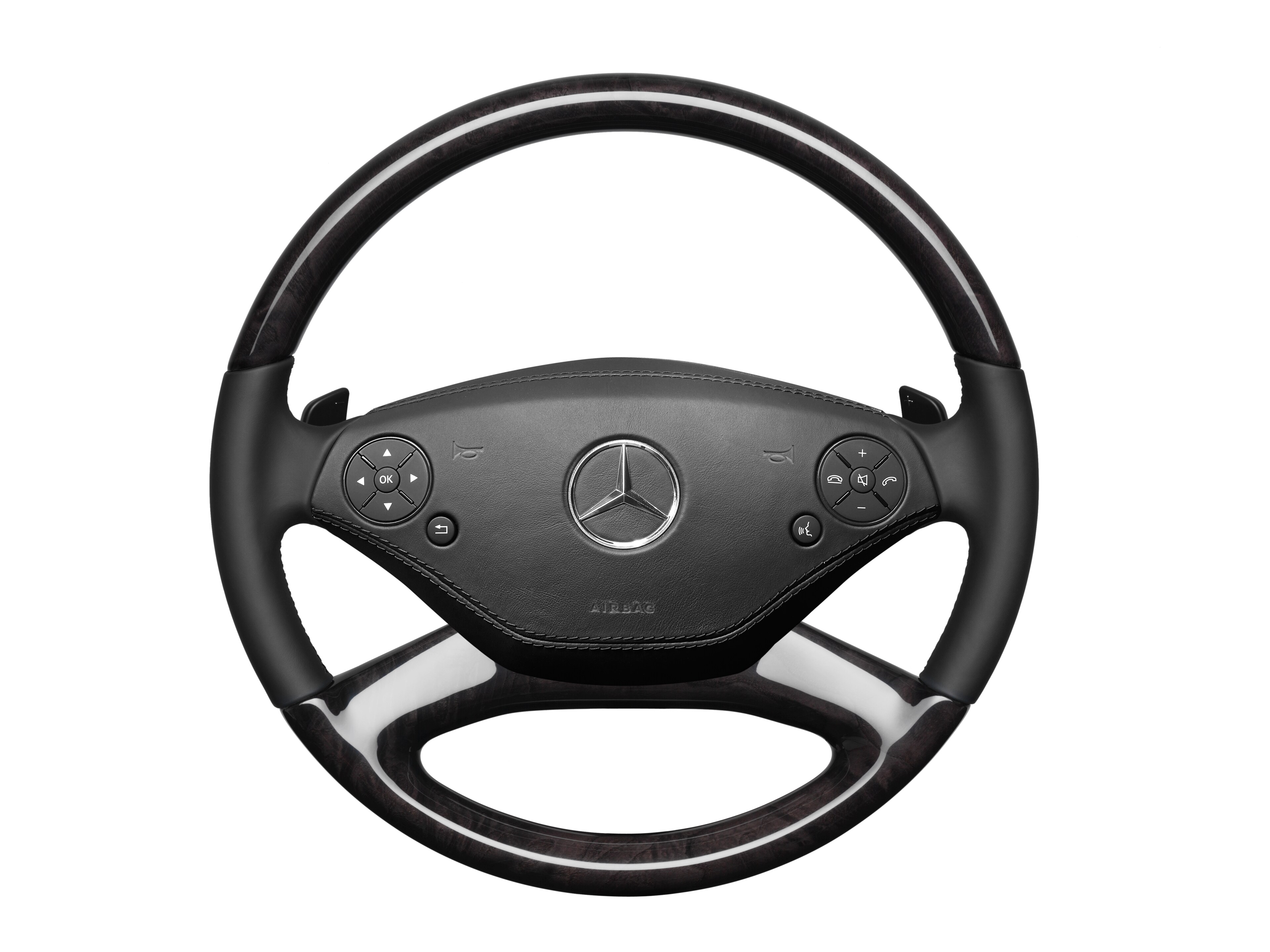 Holz-Leder-Lenkrad, heizbar