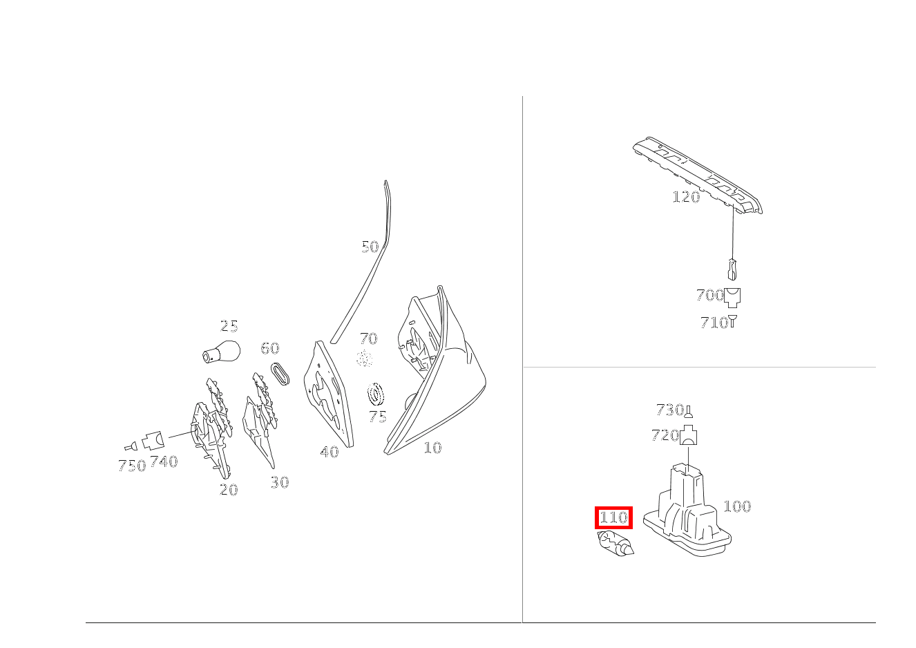 Glühlampe Für Kennzeichenschild; 12V-5W CLS 55 AMG 219