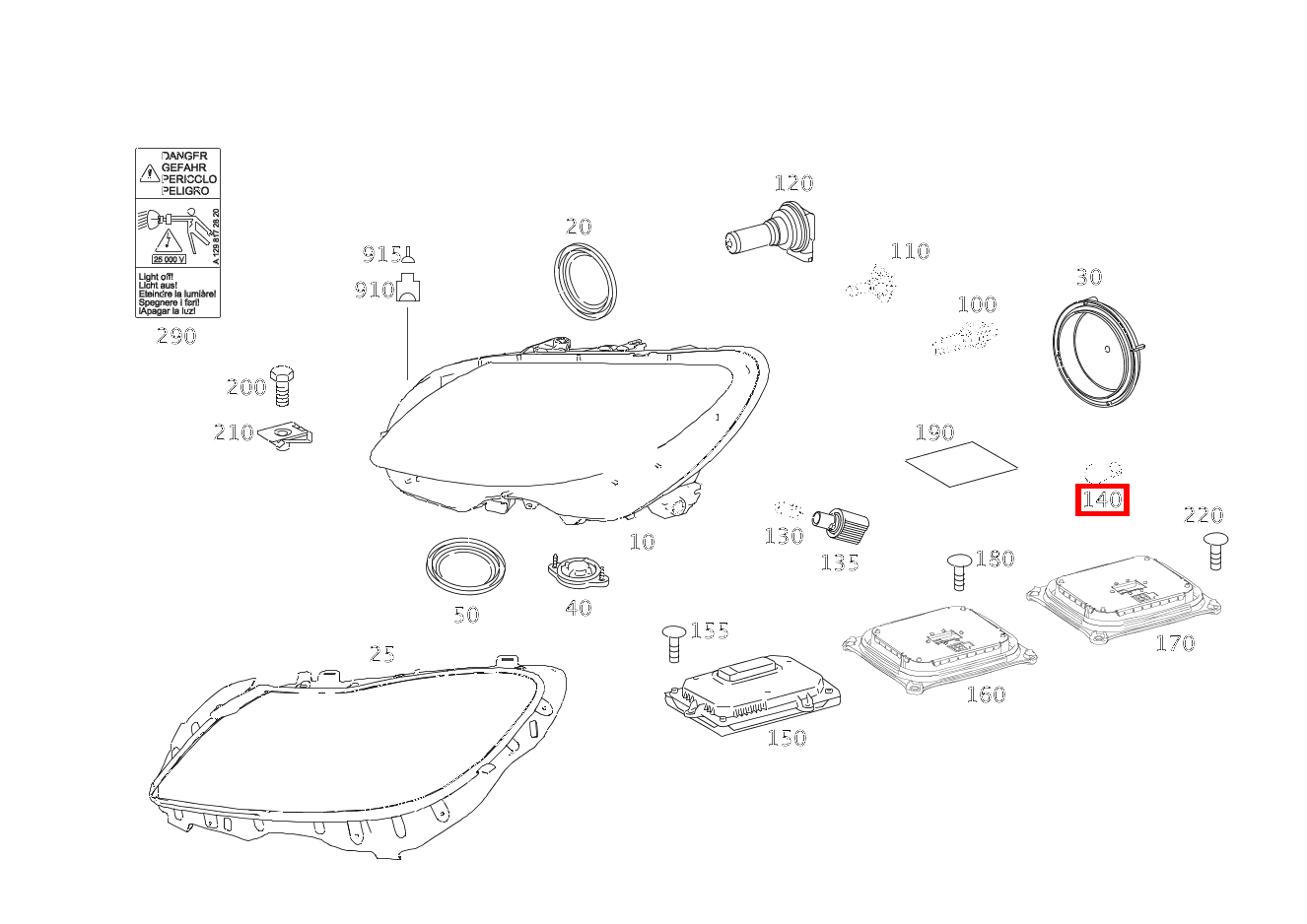 Glühlampe BLINKLICHT; 12V 24W CL 500 Coupé 4M BCA 216