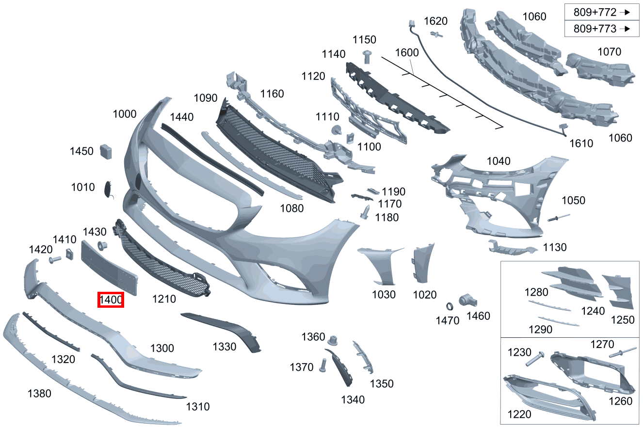 Kennzeichenblende An Stoßfänger Mitte C 200 T d BCA 205