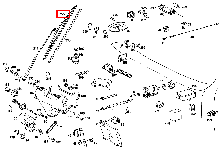 Wischerblatt LINKS 280SE 116 Wischerblatt LINKS 280SE 116