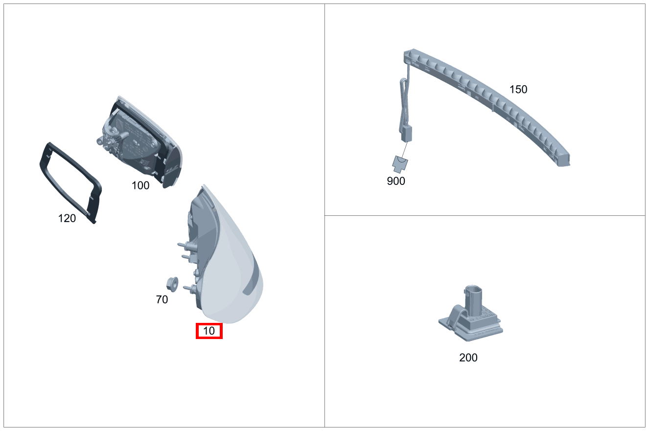 Heckleuchtenkombination Rechts CLK 320 COUPE 209