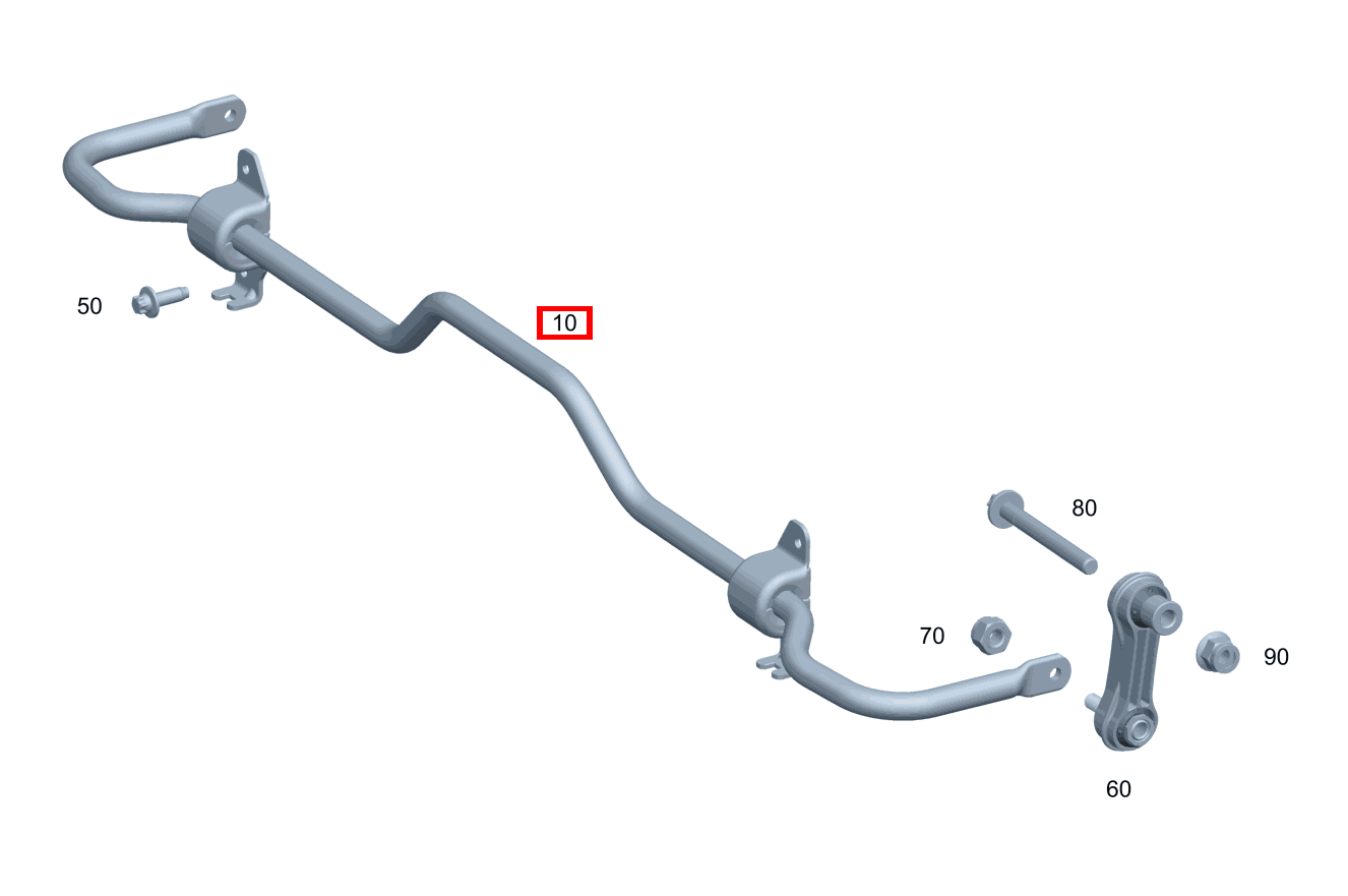 Rohrdrehstab Hinten, mit Lager GLA 200 4MATIC 247 Rohrdrehstab Hinten, mit Lager GLA 200 4MATIC 247