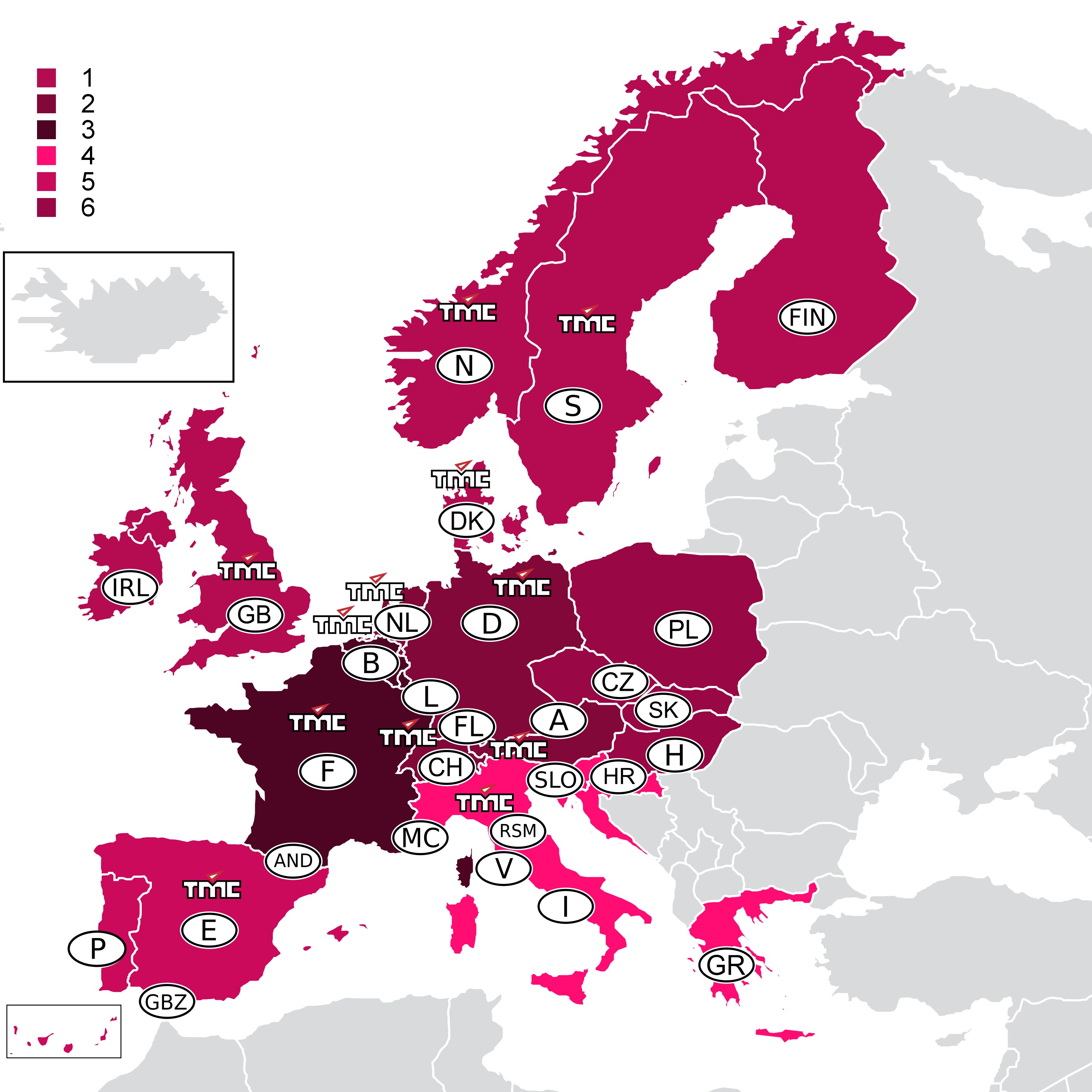 Navigations-CD Audio 50 APS, Europa, Version
