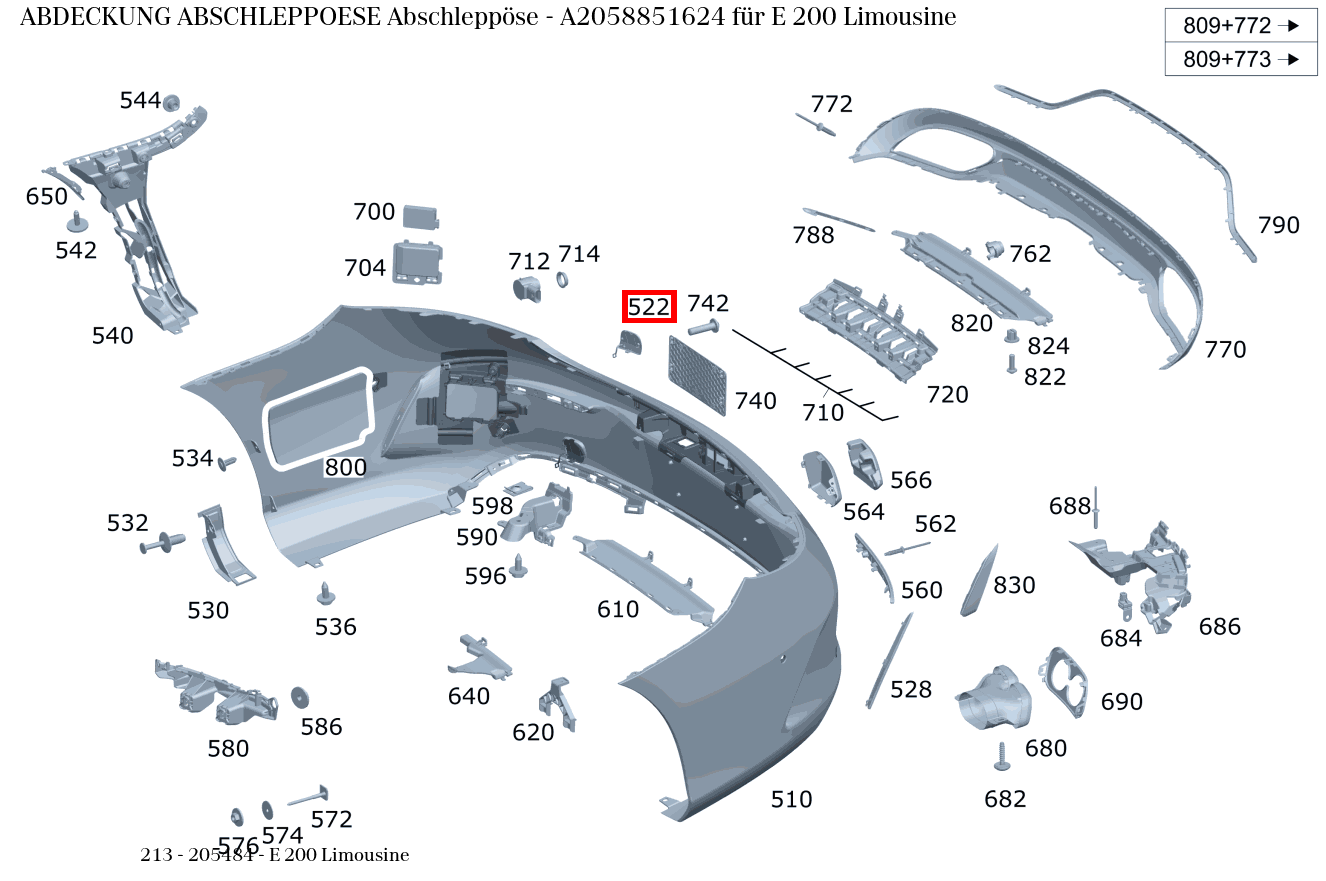 Abdeckung Abschleppöse Abschleppöse E 200 Limousine 213 Abdeckung Abschleppöse Abschleppöse E 200 Limousine 213