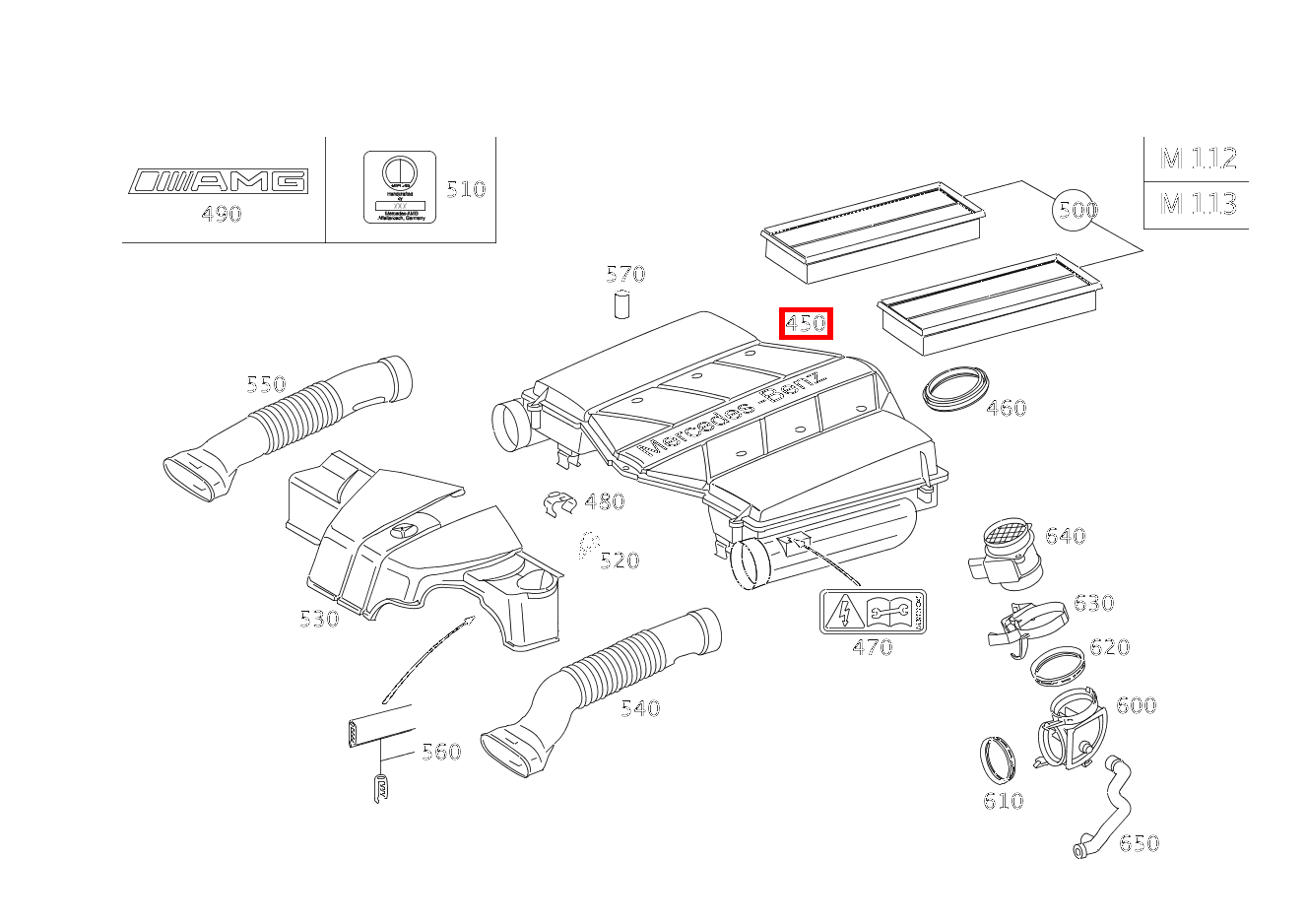 Luftfilter Luftfiltergehäuse CLK 500 Cabriolet 209 Luftfilter Luftfiltergehäuse CLK 500 Cabriolet 209