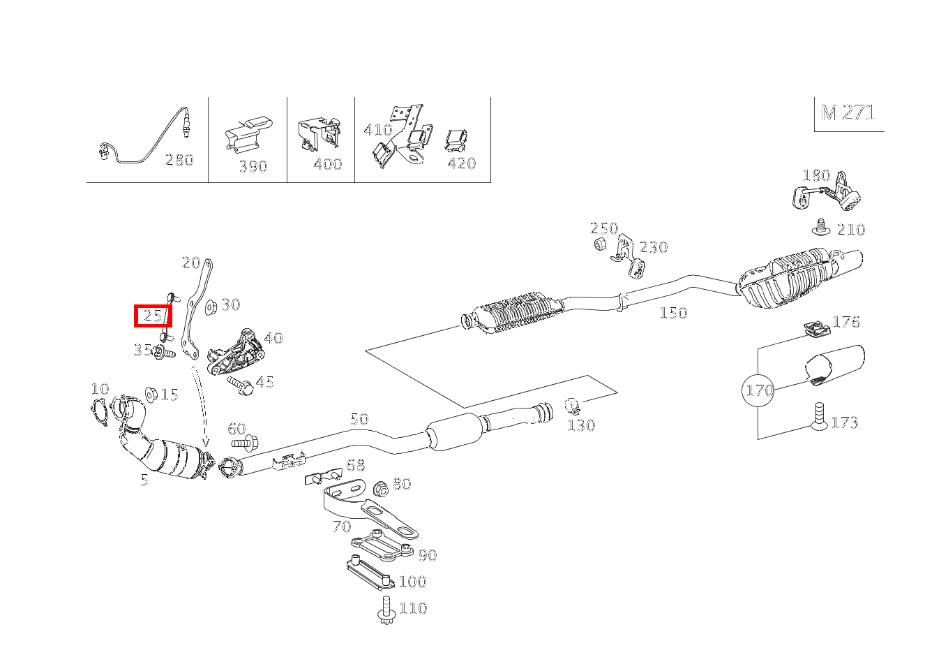 Befestigungsplatte ABGASLEITUNG AN HALTER C180 BLUE EFF C 204 Befestigungsplatte ABGASLEITUNG AN HALTER C180 BLUE EFF C 204